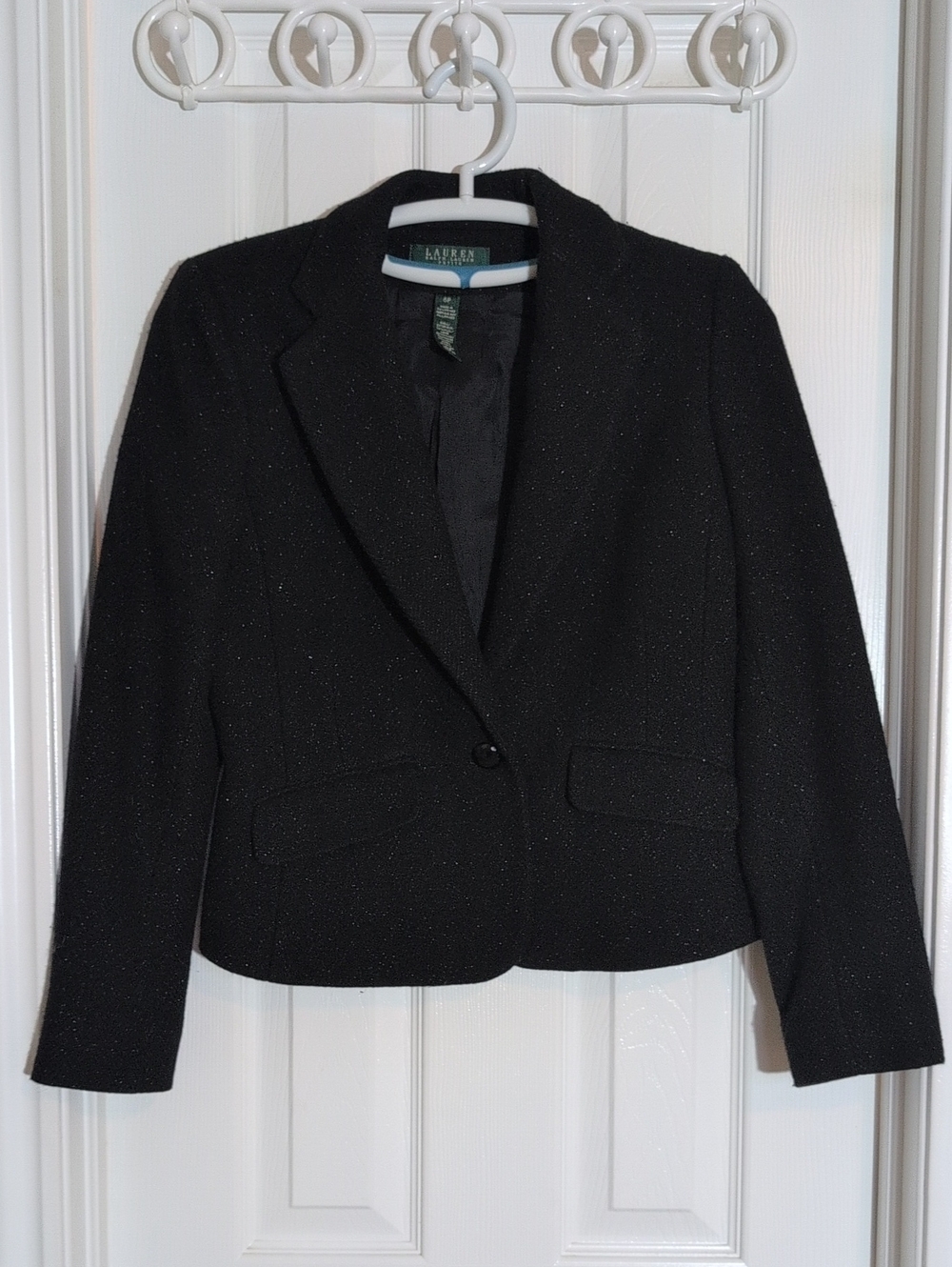 Lauren Ralph Lauren Black With Silver Blazer Size 6P
